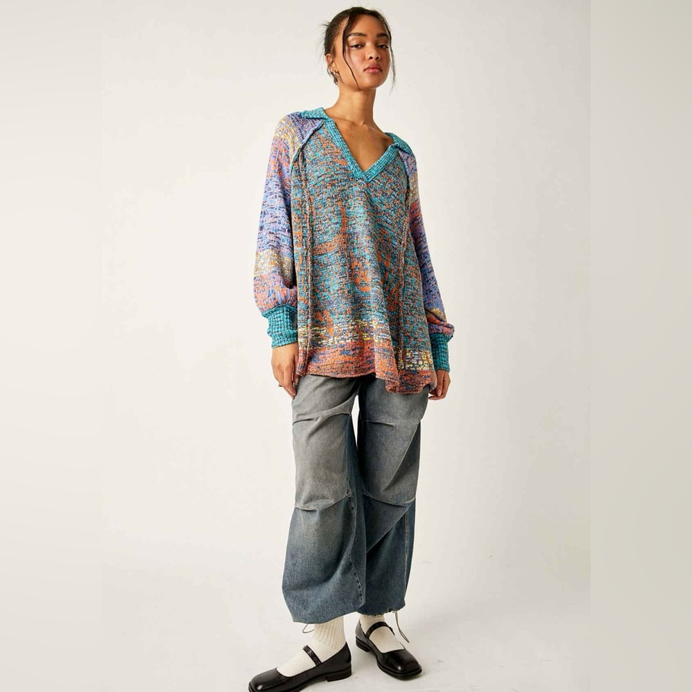 Free People Multicolor Knit Mini Dress - Picture 6 of 11